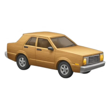 une voiture qui transporte du bois sticker