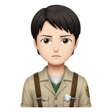 Levi ackerman from attack on titan with his cleaning outfit on sticker