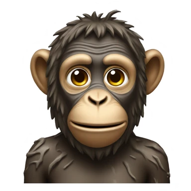  Monkey Covered in mud  sticker