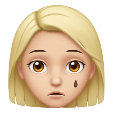 emoji with *NO* eyebrows staring into your soul  sticker