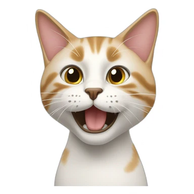 lachende katze die winkt sticker