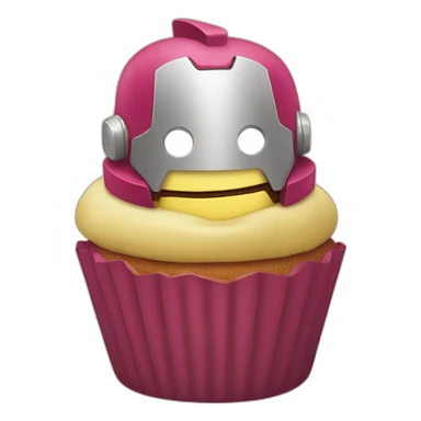 Happy cupcake with Ironman  sticker