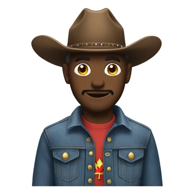 denim cowboy Canadian sticker
