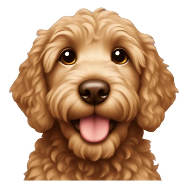 golden doodle puppy chocolate  sticker