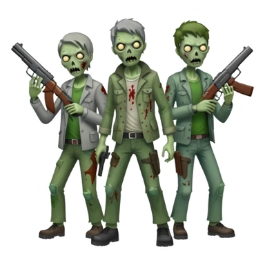 Call of duty Zombies con armas de fuego  sticker