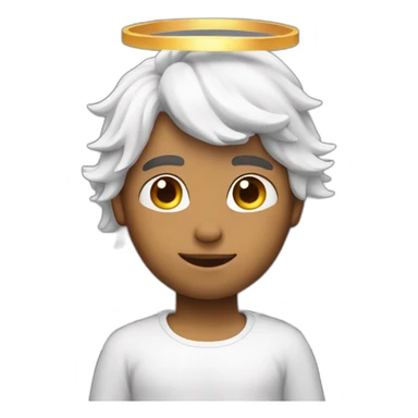 Angel guy with halo and wings sticker