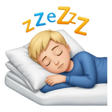 boy sleeping with ZZZ symbols above his head sticker