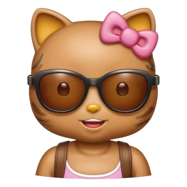 Tanning hello kitty sticker