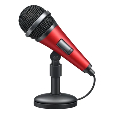 a real red microphone sticker