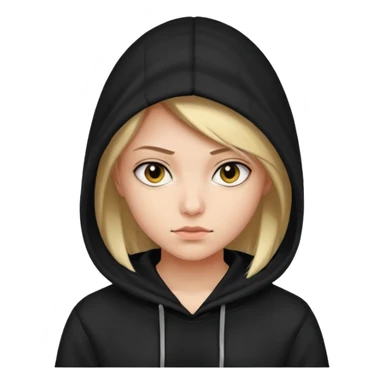 hacker girl with black hoodie sticker