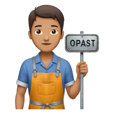 Street Sign Maker man sticker