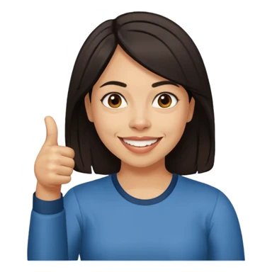 april ludgate trans femme indian slightly darker skin thumbs up sticker