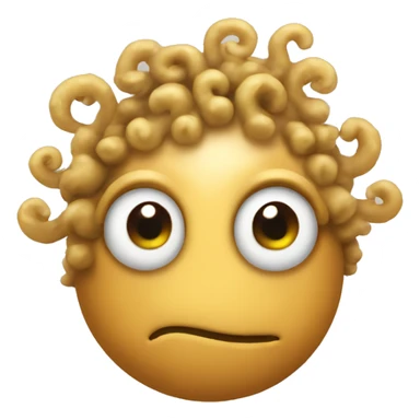 slug with curly hair  sticker