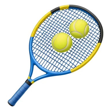 padel a racket with a yellow tennis ball sticker