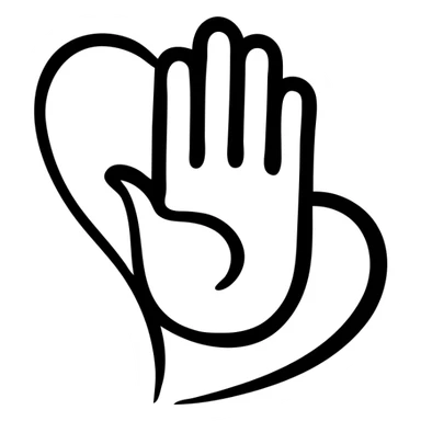 life icon with a background shape sticker