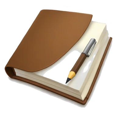 Diary with brown cover sticker