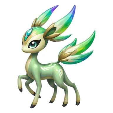 Colorful Shiny Edgy Cool Badass Painted Splashed Exotic Meloetta-Palkia-Virizion-Fakémon-creature-hybrid sticker