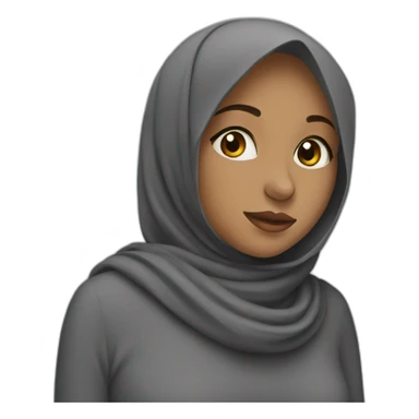girl in hijab in love sticker