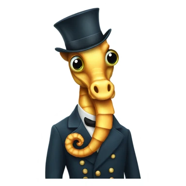 Seahorse wearing a monocle  sticker