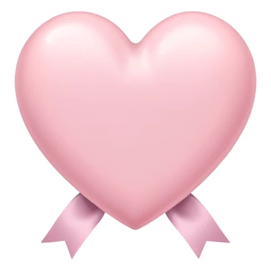 pastel pink heart with a ribbon sticker