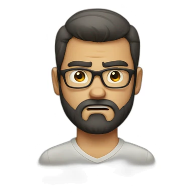 So angry a bearded guy with glasses sticker