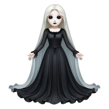 Dead ghost, black gothic style sticker