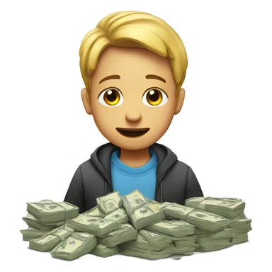 a poor boy with lots of money sticker