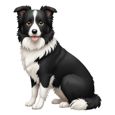 border collie dog sitting sticker