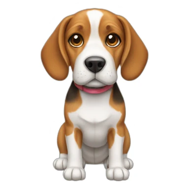 Dog Beagle full-height sticker