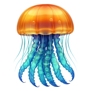 jellyfish with unique design and color sticker