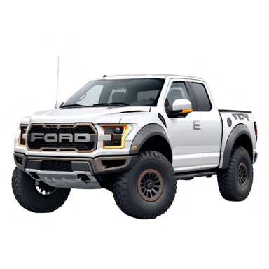 Ford f150 Raptor - Ford (Model Year: 2024) (Iconic colour: White) sticker