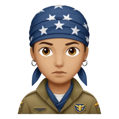 uniformed with bandanna sticker