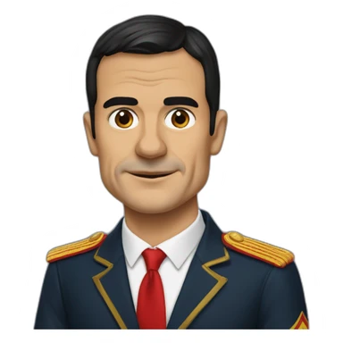 pedro sanchez con bandera de españa sticker