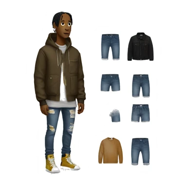 Travis Scott buying clothes  sticker