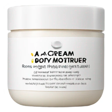 body moisturizer cream pot with label sticker