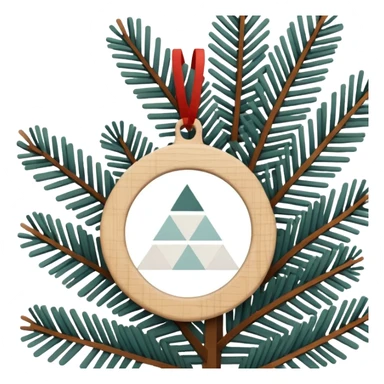 scandi style christmas ornament  sticker