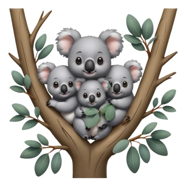 famille de koalas sticker
