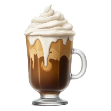 iced coffee with whipped cream and caramel sauce  sticker