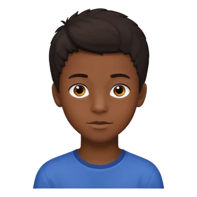 teen black boy with medium 4B hair and dark brown eyes  sticker