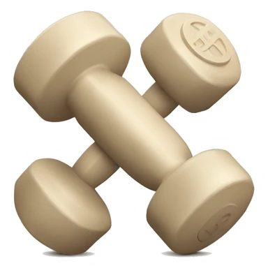 Beige dumbbells sticker