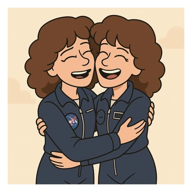 two Sally Ride Prince hug  sticker