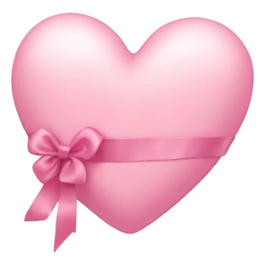 Pastel Pink heart with ribbon sticker