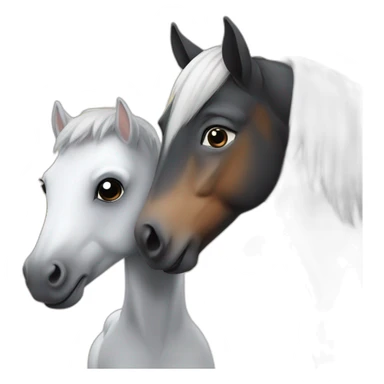 Baby horse and mom horse sticker