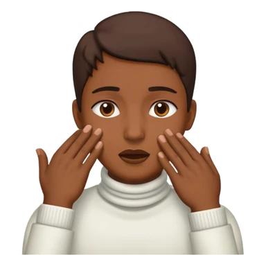 A person with their hands around their throat sticker