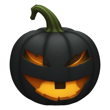 The black pumpkin is lying down sticker