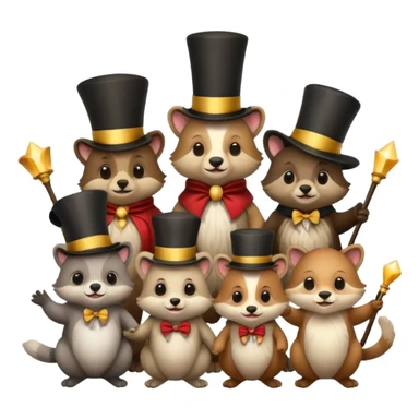 magician animals sticker