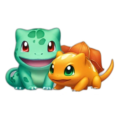 Bulbasaur And charmander sticker