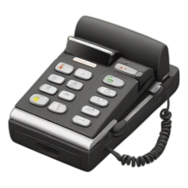 Fold out retro flip phone with a classic clamshell design sticker