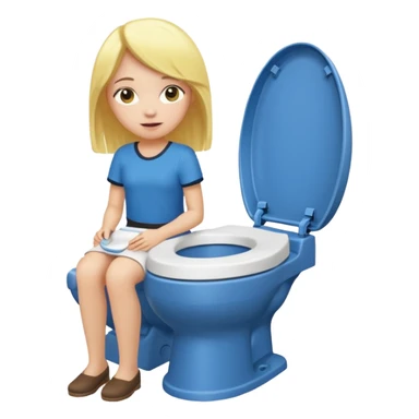 Yellow haired girl skibidy  toilet sticker