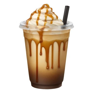 iced coffee with caramel drizzle  sticker